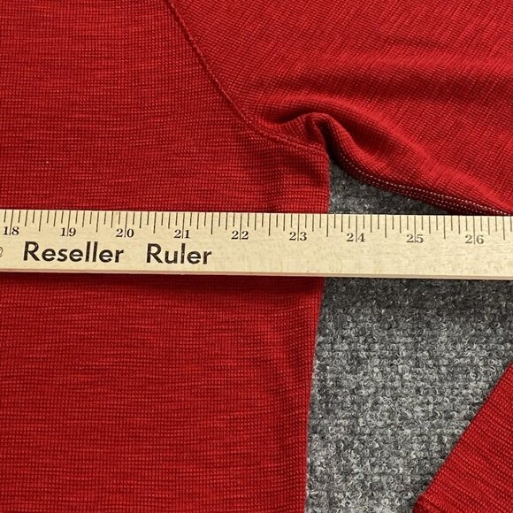 American Eagle Shirt Mens  XXL Red Thermal Waffle Knit Long Sleeve Layer Camping - Picture 9 of 11